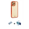 MARSİLYAN™- iPhone 12 Pro Max Kılıf Çekirdek Klasik Serisi - Siyah 3D Antistatik Cam Ekran Koruyucu + Shine Kamera Lens Koruma Cam - MI