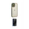 MARSİLYAN™- iPhone 12 Pro Max Kılıf Çekirdek Klasik Serisi - Siyah 3D Antistatik Hayalet Cam Ekran Koruyucu