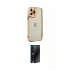 MARSİLYAN™- iPhone 12 Pro Max Kılıf Çekirdek Klasik Serisi - Siyah 3D Antistatik Hayalet Cam Ekran Koruyucu