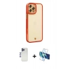 MARSİLYAN™- iPhone 12 Pro Max Kılıf Çekirdek Klasik Serisi - Siyah 3D Antistatik Seramik Nano Ekran Koruyucu + Shine Kamera Lens - LT