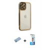 MARSİLYAN™- iPhone 12 Pro Max Kılıf Çekirdek Klasik Serisi - Siyah 5D Eko Cam Ekran Koruyucu + Shine Kamera Lens Koruma Cam - MI