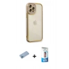 MARSİLYAN™- iPhone 12 Pro Max Kılıf Çekirdek Klasik Serisi - Siyah 5D Eko Cam Ekran Koruyucu + Shine Kamera Lens Koruma Cam - MI