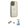 MARSİLYAN™- iPhone 12 Pro Max Kılıf Çekirdek Klasik Serisi - Siyah 5D Eko Cam Ekran Koruyucu + Shine Kamera Lens Koruma Cam - SABE