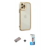 MARSİLYAN™- iPhone 12 Pro Max Kılıf Çekirdek Klasik Serisi - Siyah 5D Eko Cam Ekran Koruyucu + Shine Kamera Lens Koruma Cam - SABE