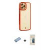 MARSİLYAN™- iPhone 12 Pro Max Kılıf Çekirdek Klasik Serisi - Siyah 6D Mat Seramik Hayalet Nano Ekran Koruyucu + Shine Kamera Lens Koruma Cam - MI