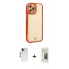 MARSİLYAN™- iPhone 12 Pro Max Kılıf Çekirdek Klasik Serisi - Siyah 6D Mat Seramik Hayalet Nano Ekran Koruyucu + Shine Kamera Lens - LT