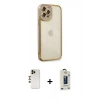 MARSİLYAN™- iPhone 12 Pro Max Kılıf Çekirdek Klasik Serisi - Siyah Bilvis Hayalet Cam Ekran Koruyucu + Shine Kamera Lens - GD