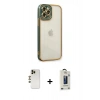 MARSİLYAN™- iPhone 12 Pro Max Kılıf Çekirdek Klasik Serisi - Siyah Bilvis Hayalet Cam Ekran Koruyucu + Shine Kamera Lens - GD