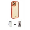 MARSİLYAN™- iPhone 12 Pro Max Kılıf Çekirdek Klasik Serisi - Siyah Bilvis Hayalet Cam Ekran Koruyucu + Shine Kamera Lens - LT