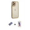 MARSİLYAN™- iPhone 12 Pro Max Kılıf Çekirdek Klasik Serisi - Siyah Joko 5D Cam + Metal Kamera Lens Koruma Cam - GD