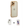 MARSİLYAN™- iPhone 12 Pro Max Kılıf Çekirdek Klasik Serisi - Siyah Joko 5D Cam + Shine Kamera Lens - GD