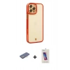 MARSİLYAN™- iPhone 12 Pro Max Kılıf Çekirdek Klasik Serisi - Siyah Joko 5D Cam + Renkli Kamera Lens Koruma Cam - MI