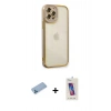 MARSİLYAN™- iPhone 12 Pro Max Kılıf Çekirdek Klasik Serisi - Siyah Joko 5D Cam + Shine Kamera Lens Koruma Cam - MI
