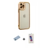 MARSİLYAN™- iPhone 12 Pro Max Kılıf Çekirdek Klasik Serisi - Siyah Joko 5D Cam + Shine Kamera Lens Koruma Cam - MI