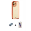 MARSİLYAN™- iPhone 12 Pro Max Kılıf Çekirdek Klasik Serisi - Siyah Joko 5D Cam + Shine Kamera Lens Koruma Cam - SH