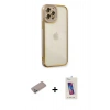MARSİLYAN™- iPhone 12 Pro Max Kılıf Çekirdek Klasik Serisi - Siyah Joko 5D Cam + Shine Kamera Lens Koruma Cam - SABE