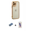 MARSİLYAN™- iPhone 12 Pro Max Kılıf Çekirdek Klasik Serisi - Siyah Joko 5D Cam + Shine Kamera Lens Koruma Cam - GD