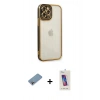 MARSİLYAN™- iPhone 12 Pro Max Kılıf Çekirdek Klasik Serisi - Siyah Joko 5D Cam + Shine Kamera Lens Koruma Cam - GI