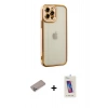 MARSİLYAN™- iPhone 12 Pro Max Kılıf Çekirdek Klasik Serisi - Siyah Joko 5D Cam + Shine Kamera Lens Koruma Cam - SABE