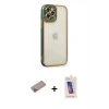MARSİLYAN™- iPhone 12 Pro Max Kılıf Çekirdek Klasik Serisi - Siyah Joko 5D Cam + Shine Kamera Lens Koruma Cam - SABE