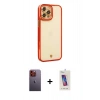 MARSİLYAN™- iPhone 12 Pro Max Kılıf Çekirdek Klasik Serisi - Siyah Joko 5D Cam + Neon Fosforlu Kamera Lens - TU