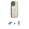 MARSİLYAN™- iPhone 12 Pro Max Kılıf Çekirdek Klasik Serisi - Siyah Joko Magic 5D Cam + Gökkuşağı Shine Kamera Lens Koruma Cam