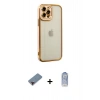MARSİLYAN™- iPhone 12 Pro Max Kılıf Çekirdek Klasik Serisi - Siyah Joko Magic 5D Cam + Metal Kamera Lens Koruma Cam - KI