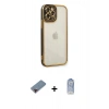 MARSİLYAN™- iPhone 12 Pro Max Kılıf Çekirdek Klasik Serisi - Siyah Joko Magic 5D Cam + Metal Kamera Lens Koruma Cam - KI