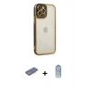 MARSİLYAN™- iPhone 12 Pro Max Kılıf Çekirdek Klasik Serisi - Siyah Joko Magic 5D Cam + Renkli Kamera Lens Koruma Cam - MI