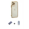 MARSİLYAN™- iPhone 12 Pro Max Kılıf Çekirdek Klasik Serisi - Siyah Joko Magic 5D Cam + Metal Kamera Lens Koruma Cam - GD