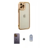 MARSİLYAN™- iPhone 12 Pro Max Kılıf Çekirdek Klasik Serisi - Siyah Joko Magic 5D Cam + Neon Fosforlu Kamera Lens - SI