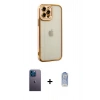 MARSİLYAN™- iPhone 12 Pro Max Kılıf Çekirdek Klasik Serisi - Siyah Joko Magic 5D Cam + Neon Fosforlu Kamera Lens - MI