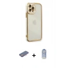 MARSİLYAN™- iPhone 12 Pro Max Kılıf Çekirdek Klasik Serisi - Siyah Joko Magic 5D Cam + Renkli Kamera Lens Koruma Cam - PE