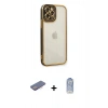 MARSİLYAN™- iPhone 12 Pro Max Kılıf Çekirdek Klasik Serisi - Siyah Joko Magic 5D Cam + Renkli Kamera Lens Koruma Cam - PE