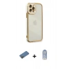 MARSİLYAN™- iPhone 12 Pro Max Kılıf Çekirdek Klasik Serisi - Siyah Joko Magic 5D Cam + Shine Kamera Lens Koruma Cam - GD
