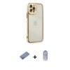 MARSİLYAN™- iPhone 12 Pro Max Kılıf Çekirdek Klasik Serisi - Siyah Joko Magic 5D Cam + Shine Kamera Lens Koruma Cam - GS