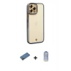 MARSİLYAN™- iPhone 12 Pro Max Kılıf Çekirdek Klasik Serisi - Siyah Joko Magic 5D Cam + Shine Kamera Lens Koruma Cam - GD