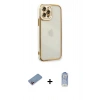 MARSİLYAN™- iPhone 12 Pro Max Kılıf Çekirdek Klasik Serisi - Siyah Joko Magic 5D Cam + Shine Kamera Lens Koruma Cam - PE
