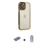 MARSİLYAN™- iPhone 12 Pro Max Kılıf Çekirdek Klasik Serisi - Siyah Joko Magic 5D Cam + Renkli Kamera Lens Koruma Cam - YL