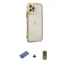 MARSİLYAN™- iPhone 12 Pro Max Kılıf Çekirdek Klasik Serisi - Siyah Joko Magic 5D Hayalet Cam + Shine Kamera Lens Koruma Cam - GD