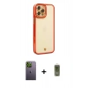 MARSİLYAN™- iPhone 12 Pro Max Kılıf Çekirdek Klasik Serisi - Siyah Joko Magic 5D Hayalet Cam + Neon Fosforlu Kamera Lens - YL