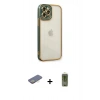 MARSİLYAN™- iPhone 12 Pro Max Kılıf Çekirdek Klasik Serisi - Siyah Joko Magic 5D Hayalet Cam + Renkli Kamera Lens Koruma Cam - SI