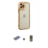 MARSİLYAN™- iPhone 12 Pro Max Kılıf Çekirdek Klasik Serisi - Siyah Joko Magic 5D Hayalet Cam + Renkli Kamera Lens Koruma Cam - YL