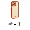 MARSİLYAN™- iPhone 12 Pro Max Kılıf Çekirdek Klasik Serisi - Siyah Joko Magic 5D Hayalet Cam + Renkli Kamera Lens Koruma Cam - TU