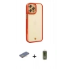 MARSİLYAN™- iPhone 12 Pro Max Kılıf Çekirdek Klasik Serisi - Siyah Joko Magic 5D Hayalet Cam + Sarı Renkli Kamera Lens Koruma Cam