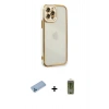 MARSİLYAN™- iPhone 12 Pro Max Kılıf Çekirdek Klasik Serisi - Siyah Joko Magic 5D Hayalet Cam + Shine Kamera Lens Koruma Cam - MI