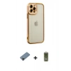 MARSİLYAN™- iPhone 12 Pro Max Kılıf Çekirdek Klasik Serisi - Siyah Joko Magic 5D Hayalet Cam + Shine Kamera Lens Koruma Cam - SH