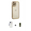 MARSİLYAN™- iPhone 12 Pro Max Kılıf Çekirdek Klasik Serisi - Siyah Joko Magic 5D Hayalet Cam + Shine Kamera Lens - LT