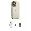 MARSİLYAN™- iPhone 12 Pro Max Kılıf Çekirdek Klasik Serisi - Siyah Joko Magic 5D Hayalet Cam + Shine Kamera Lens - LT