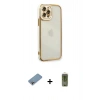 MARSİLYAN™- iPhone 12 Pro Max Kılıf Çekirdek Klasik Serisi - Siyah Joko Magic 5D Hayalet Cam + Shine Kamera Lens Koruma Cam - GI